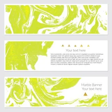 Set of marble banner Stock Illustration