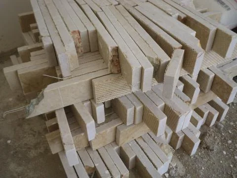 Set of marble material for interior space Stock Photos