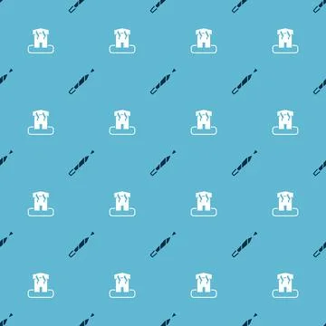 Set Marijuana joint and Arson home on seamless pattern. Vector 库存插图