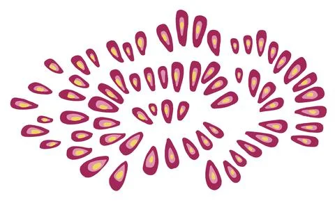 Set of marine vector plants, drawn algae Illustrazione stock
