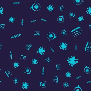 Set Marker pen, Computer with design program, Paint spray and on seamless p.. Stock Illustration