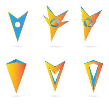 Set markers to map Stock Illustration