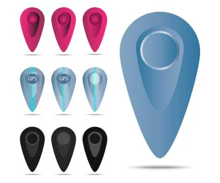 Set of markers to map イラスト素材