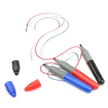 Set markers Stock Photos