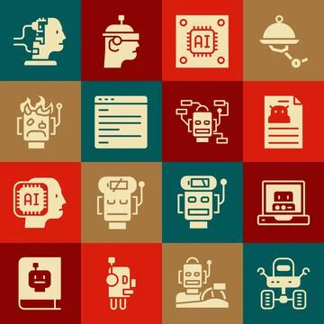 Set Mars rover, Creating robot, Technical specification, Processor with Stock Illustration