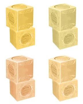 Set of marseille soap Illustrazione stock