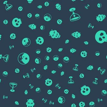 Set Mask of the devil with horns, Medieval goblet, Moon and stars and Skull on 스톡 일러스트