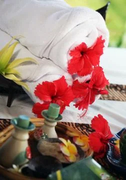 Set for massage Stock Photos