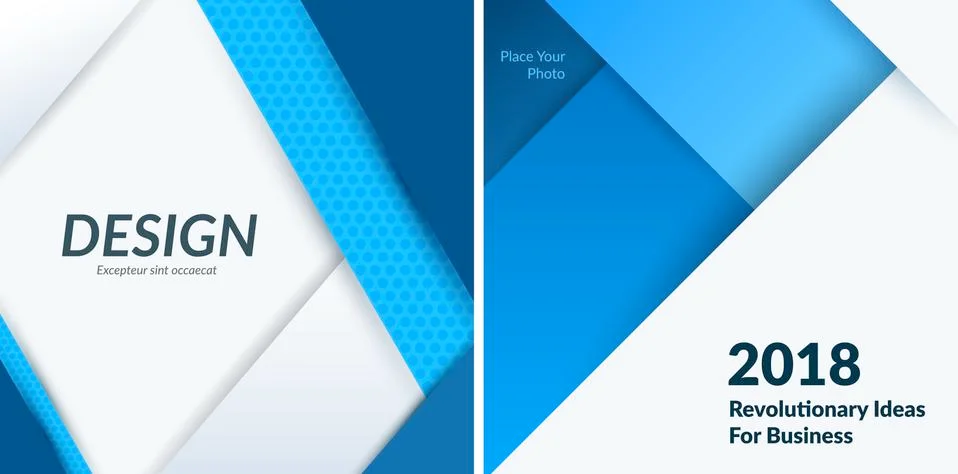 Set. Material design of abstract vector elements for graphic template. Illustrazione stock