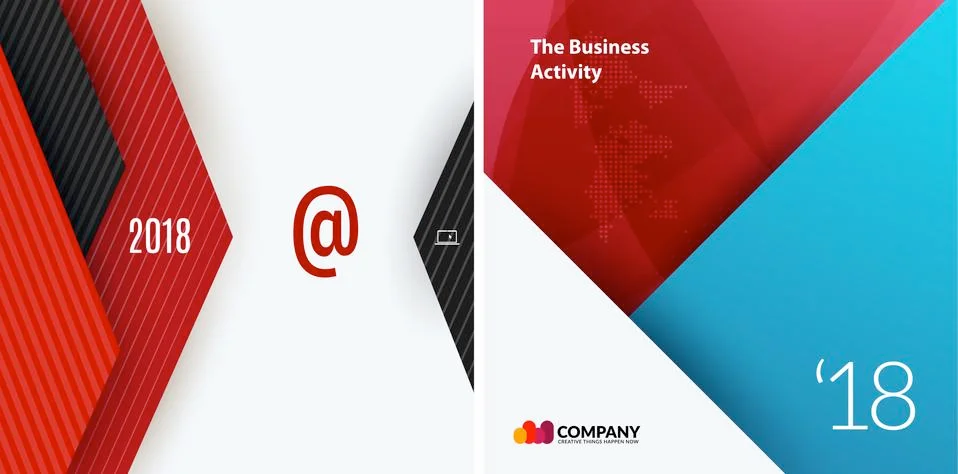 Set. Material design of abstract vector elements for graphic template. Stock Illustration