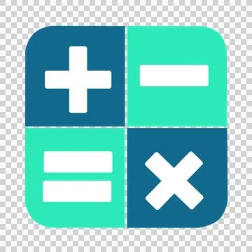 Set math icons blue Ilustración de archivo