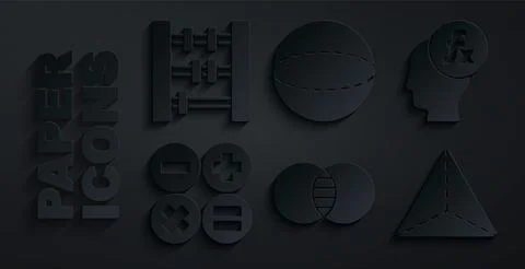 Set Mathematics sets A and B, Function mathematical symbol, Calculator Stock Illustration