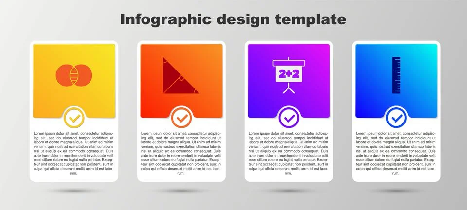 Set Mathematics sets A and B, Angle bisector of triangle, Chalkboard and Ruler Stock Illustration