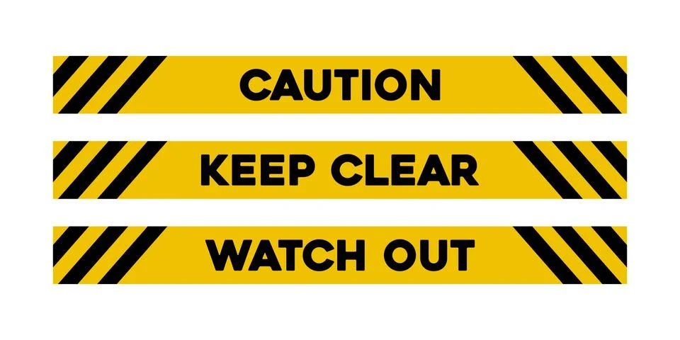 Set of maximum height warning signs Stock Illustration