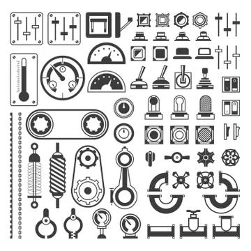 Set of measuring equipment - modern vector realistic isolated clip art Stock Illustration