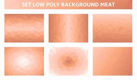 Set meat background low poly Stock-Illustration