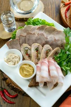 Set of meat cut Stock Photos