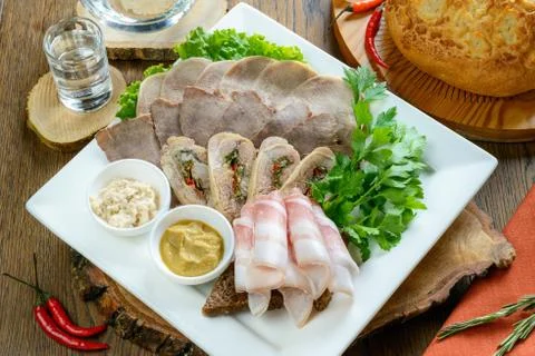 Set of meat cut Stock Photos