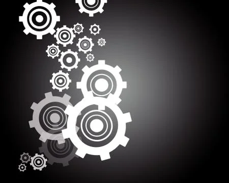 Set of mechanical gears Illustrazione stock