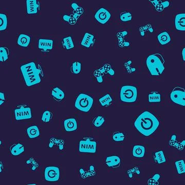 Set Medal, Computer mouse, Game controller or joystick and Power button on Stock Illustration