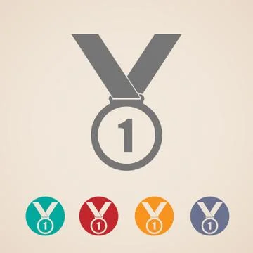 Set of medal icons Stock Illustration