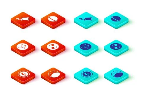 Set Medallion with eye, Eclipse of the sun, Great Bear constellation, Cancer Ilustração Stock