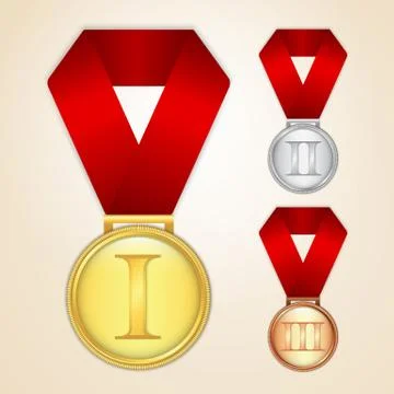 Set of medals Stock Illustration