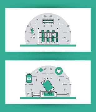 Set of medical elements 스톡 일러스트