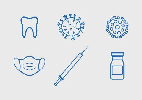 Set of medical icon vector Stock Illustration