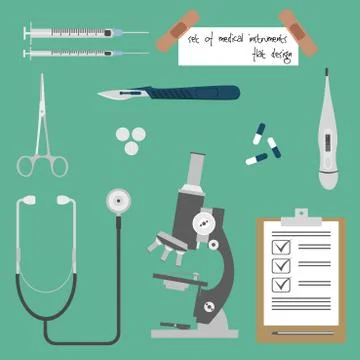Set of medical instruments Stock Illustration