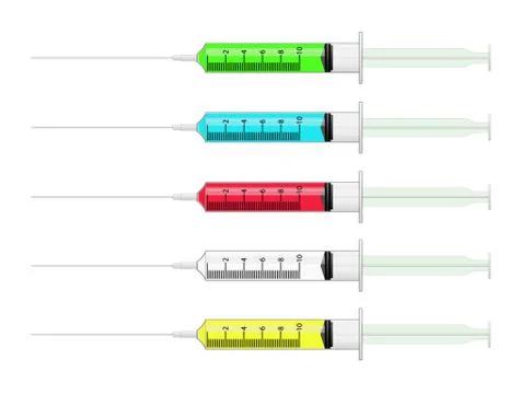 Set of the medical syringes Stock Illustration