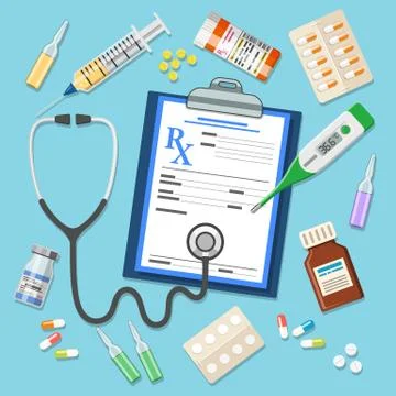 Set medicinal icons Stock Illustration