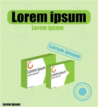 Set of medisine package design. Vector illustration. Stock Illustration
