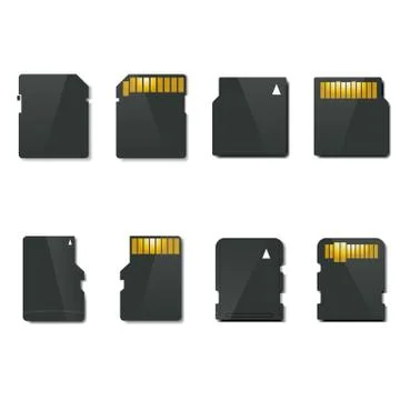 Set memory card,  illustration. Stock Illustration
