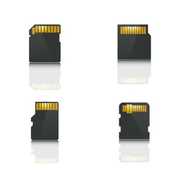Set memory card, illustration. Illustrazione stock