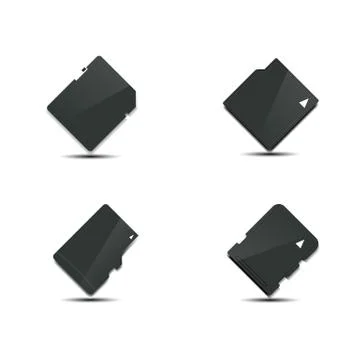 Set memory card, vector illustration. Stock Illustration