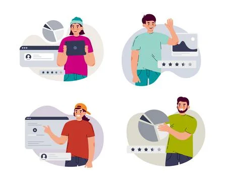 Set men are designers of mobile applications and websites. Ui ux designer 스톡 일러스트