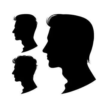 Set of men profiles Stock-Illustration