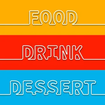 Set of menu element template for restaurant and cafe Stock Illustration