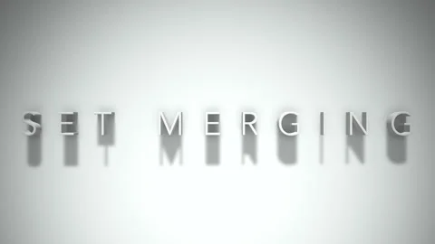 Set merging 3D title animation with shadows on a white background Stock Footage 297267924