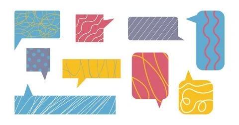 Set of message box Stock Illustration