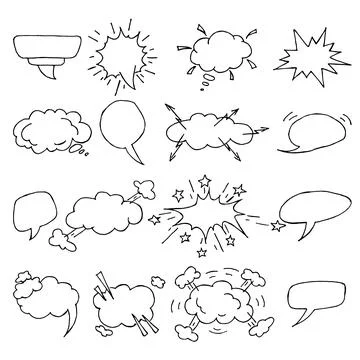 Set of message bubbles Illustrazione stock