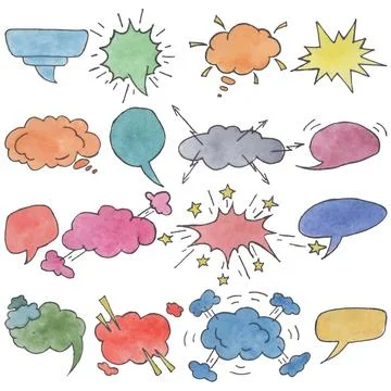 Set of message bubbles Stock Illustration