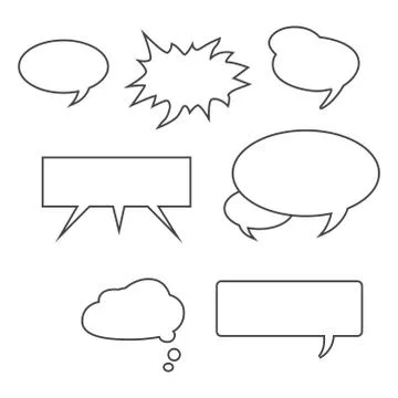 Set of message icons illustration. Vector illustration Stock Illustration