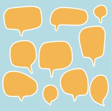 Set of messages on a blue background. Vector illustration. Illustrazione stock