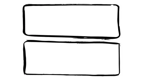 Set of messy frames on white background, collection of grunge borders Stock Illustration