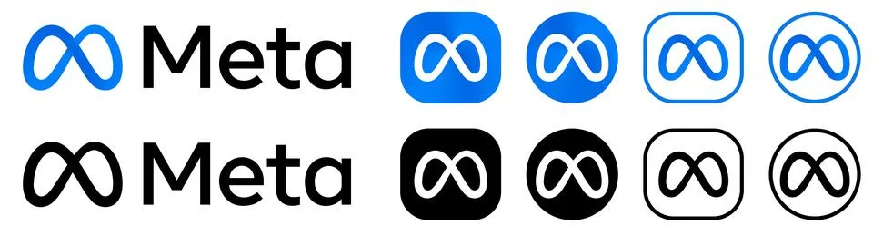 Set of Meta logos Illustration