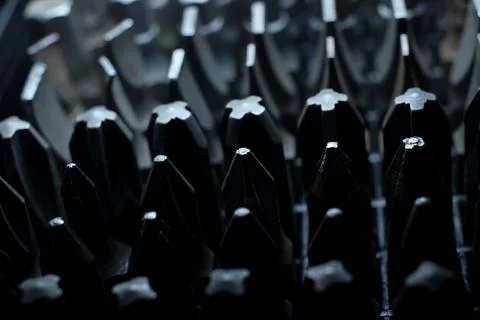 Set of metal bits for a screwdriver Stock Photos