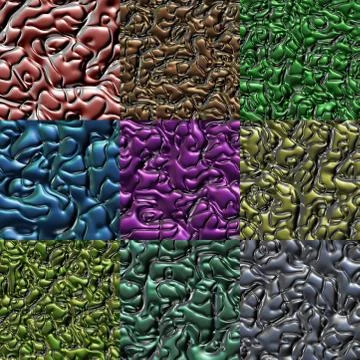 Set of metal bumps seamless generated textures Stock Illustration