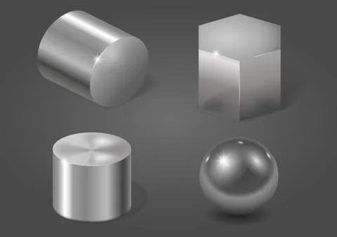 Set of metal forms Stock Illustration